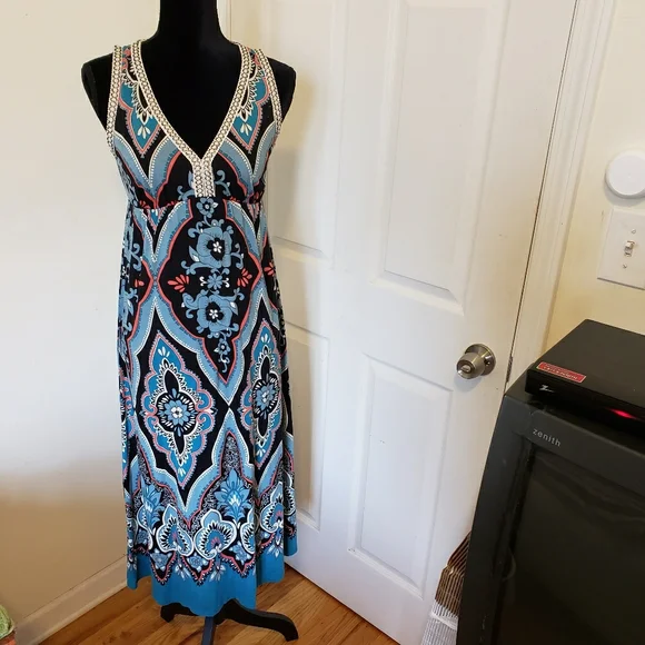 Lucky Brand | Dresses | Lucky Brand Cotton Print Maxi Dress | Poshmark